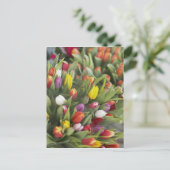 Bunken van kleurrijke tulpen briefkaart (Staand voorkant)