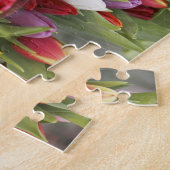 Bunken van kleurrijke tulpen legpuzzel (Zijkant)