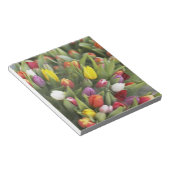 Bunken van kleurrijke tulpen notitieblok (Schuin)