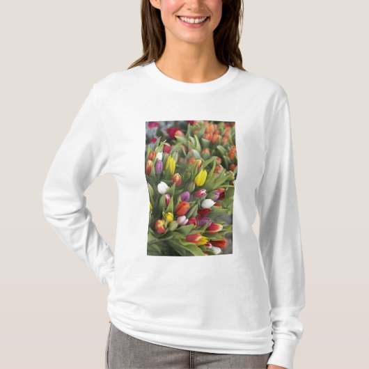 Bunken van kleurrijke tulpen t-shirt (Voorkant)