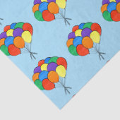 Bunken van regenbooggekleurd ballonpapier tissuepapier (Detail)