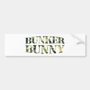 BUNKER BUNNY CAMO/CAMOUFLAGE BUMPERSTICKER