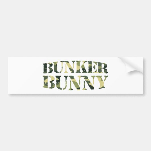 BUNKER BUNNY CAMO/CAMOUFLAGE BUMPERSTICKER (Voorkant)