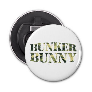 BUNKER BUNNY CAMO/CAMOUFLAGE BUTTON FLESOPENER