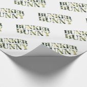 BUNKER BUNNY CAMO/CAMOUFLAGE CADEAUPAPIER (Hoek)