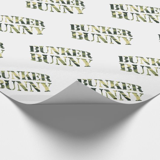 BUNKER BUNNY CAMO/CAMOUFLAGE CADEAUPAPIER (Hoek)
