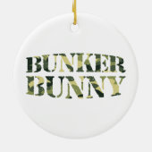 BUNKER BUNNY CAMO/CAMOUFLAGE KERAMISCH ORNAMENT (Achterkant)
