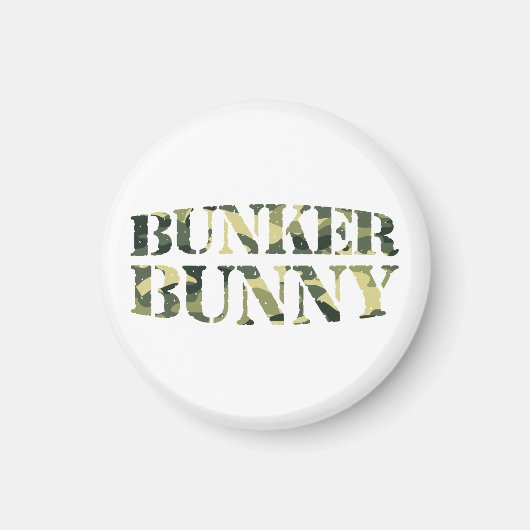 BUNKER BUNNY CAMO/CAMOUFLAGE MAGNEET (Voorkant)