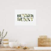 BUNKER BUNNY CAMO/CAMOUFLAGE POSTER (Keuken)