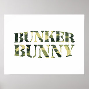 BUNKER BUNNY CAMO/CAMOUFLAGE POSTER