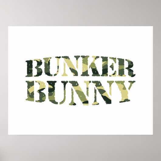 BUNKER BUNNY CAMO/CAMOUFLAGE POSTER (Voorkant)
