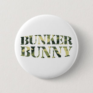 BUNKER BUNNY CAMO/CAMOUFLAGE RONDE BUTTON 5,7 CM