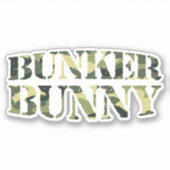 BUNKER BUNNY CAMO/CAMOUFLAGE STICKER (Voorkant)