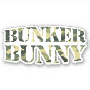 BUNKER BUNNY CAMO/CAMOUFLAGE STICKER