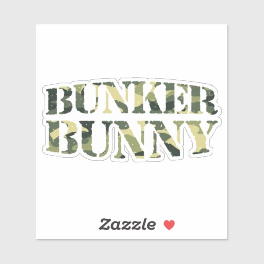 BUNKER BUNNY CAMO/CAMOUFLAGE STICKER (Vel)