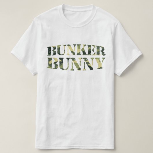 BUNKER BUNNY CAMO/CAMOUFLAGE T-SHIRT (Design voorkant)