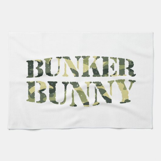 BUNKER BUNNY CAMO/CAMOUFLAGE THEEDOEK (Horizontaal)