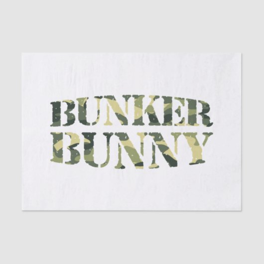 BUNKER BUNNY CAMO/CAMOUFLAGE TISSUEPAPIER (Voorkant)
