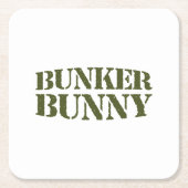 BUNKER BUNNY KARTONNEN ONDERZETTERS (Voorkant)