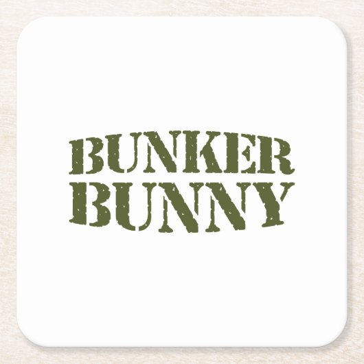 BUNKER BUNNY KARTONNEN ONDERZETTERS (Voorkant)