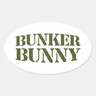 BUNKER BUNNY OVALE STICKER
