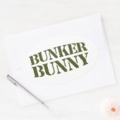 BUNKER BUNNY OVALE STICKER (Envelop)