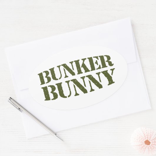 BUNKER BUNNY OVALE STICKER (Envelop)