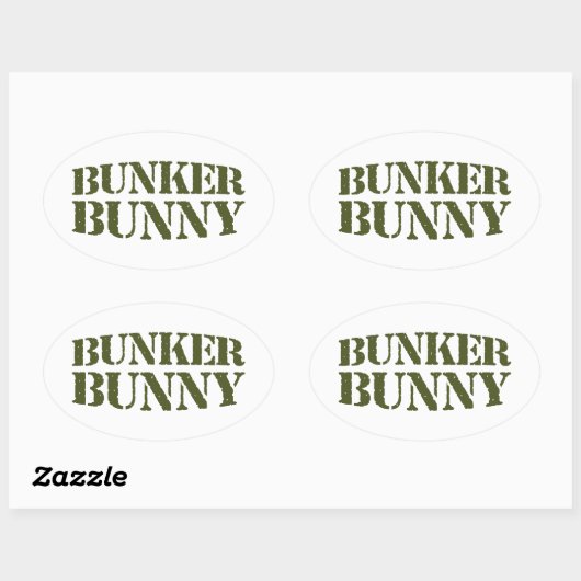 BUNKER BUNNY OVALE STICKER (Vel)