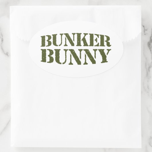 BUNKER BUNNY OVALE STICKER (Tas)