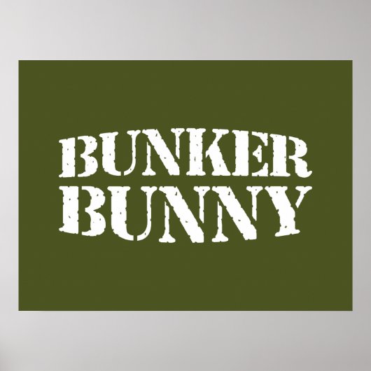 BUNKER BUNNY POSTER (Voorkant)