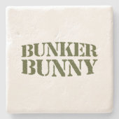 BUNKER BUNNY STENEN ONDERZETTER (Voorkant)