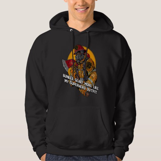 Bunker Gear More Like Firefighter Outfit Fireman C Hoodie (Voorkant)
