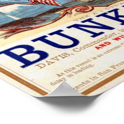 Bunker Hill Clipper Ships for San Francisco Poster (Hoek)