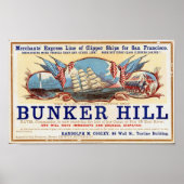 Bunker Hill Clipper Ships for San Francisco Poster (Voorkant)