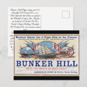 Bunker Hill Clipper zeilt 1853 Briefkaart (Voorkant / Achterkant)