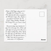 Bunker Hill Clipper zeilt 1853 Briefkaart (Achterkant)