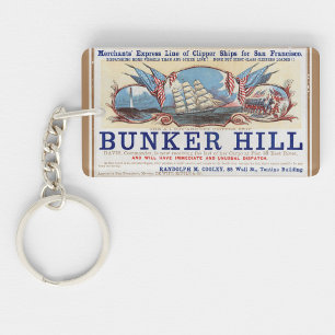 Bunker Hill Clipper zeilt 1853 Sleutelhanger