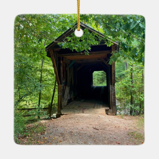 Bunker Hill Covered Bridge Keramisch Ornament (Achterkant)