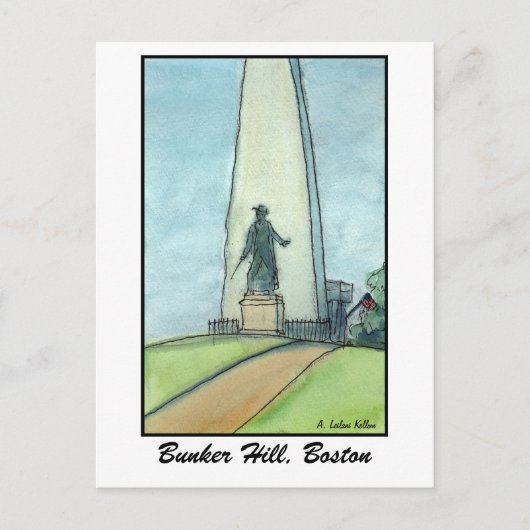 Bunker Hill Monument, Boston MA Briefkaart (Voorkant)