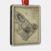 Bunker Hill Revolutionary War Map (17 juni 1775) Metalen Ornament (Rechts)