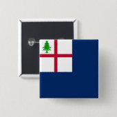 Bunker Hill-vlag Vierkante Button 5,1 Cm (Voorkant /achterkant)