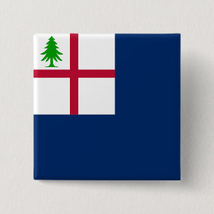 Bunker Hill-vlag Vierkante Button 5,1 Cm