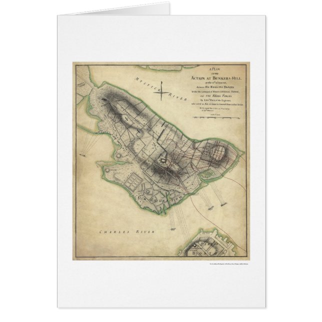 Bunker Hill War Map - 1775 (Voorkant)