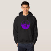 bunker logo (paars) hoodie (Voorkant volledig)