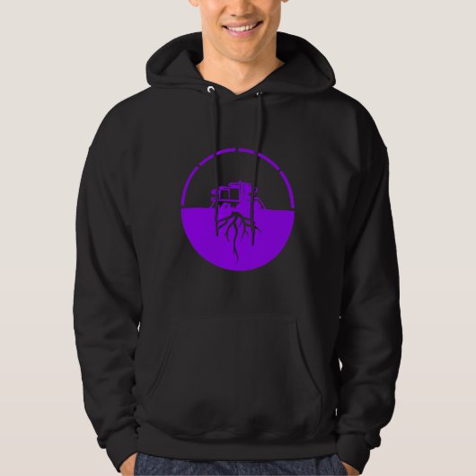 bunker logo (paars) hoodie (Voorkant)