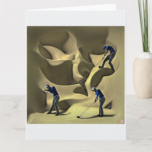 Bunker Trouble - Big Golf Card Bedankkaart (Voorkant)