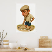 Bunker Trouble - Golf Kunstprint Poster (Keuken)