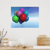 Bunkerafdrukken van ballonnen poster (Keuken)