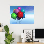 Bunkerafdrukken van ballonnen poster (Thuiskantoor)