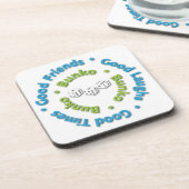 Bunko - Good Times, Good Friends, Good Laughs Bier Onderzetter (Linkerzijde)